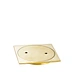 Brass Square - Framed Round Cover Plate Floor Drain